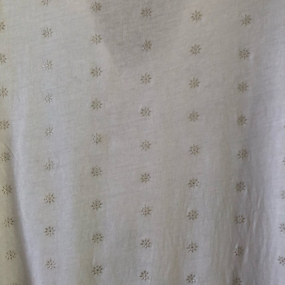 Zadig & Voltaire Tunisien MC AO Dots Henley T-Shirt White Star Burst Size Small - Picture 3 of 7